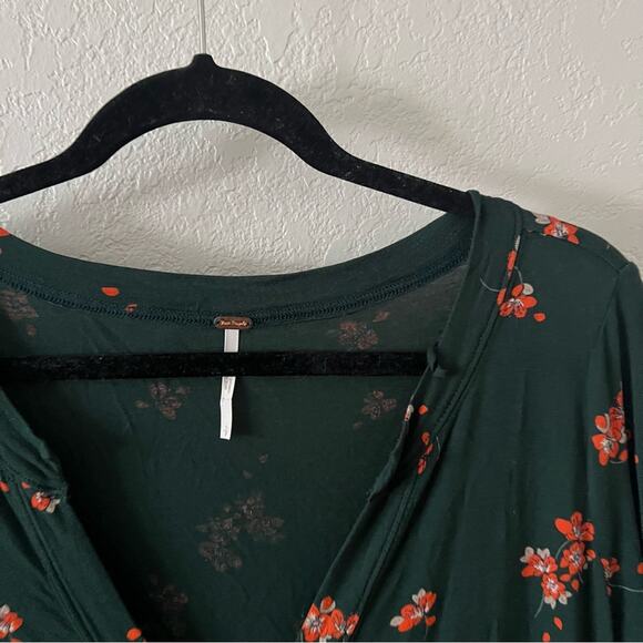 Free People Olivia Green Floral Print Tunic Dress - Picture 5 of 9
